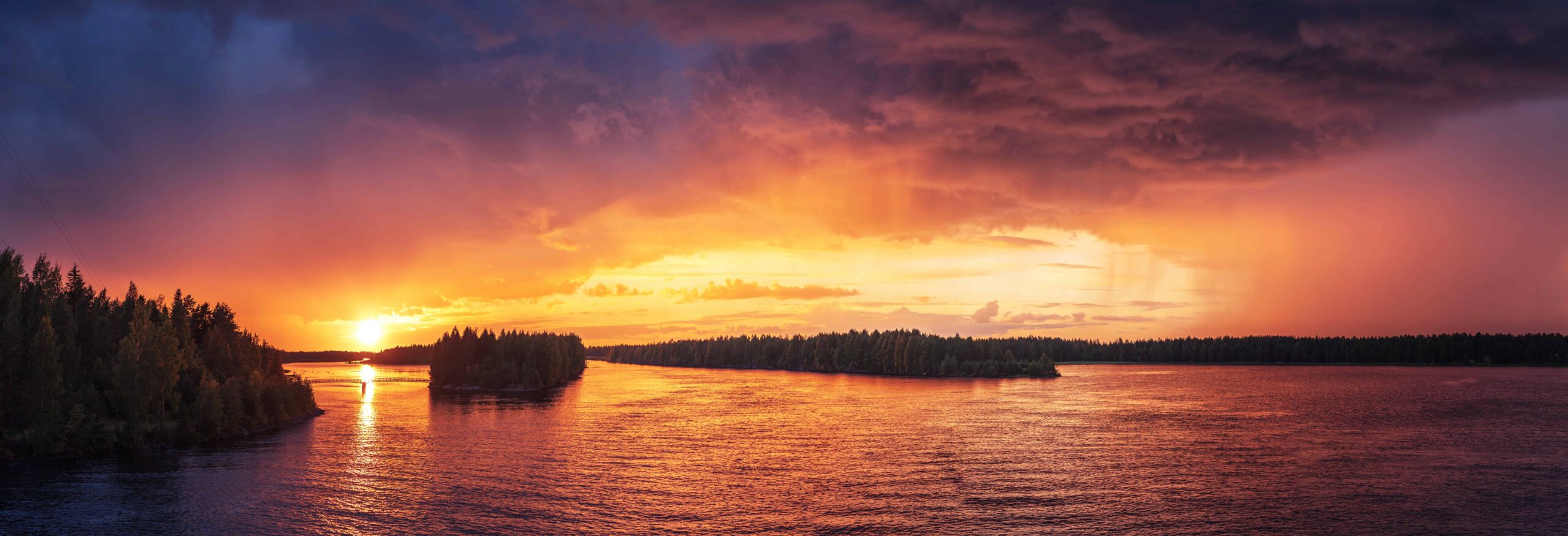 Sonnenuntergang bei Vaala, Finnland